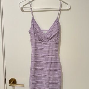Superdown Lilac Textured Mini Dress